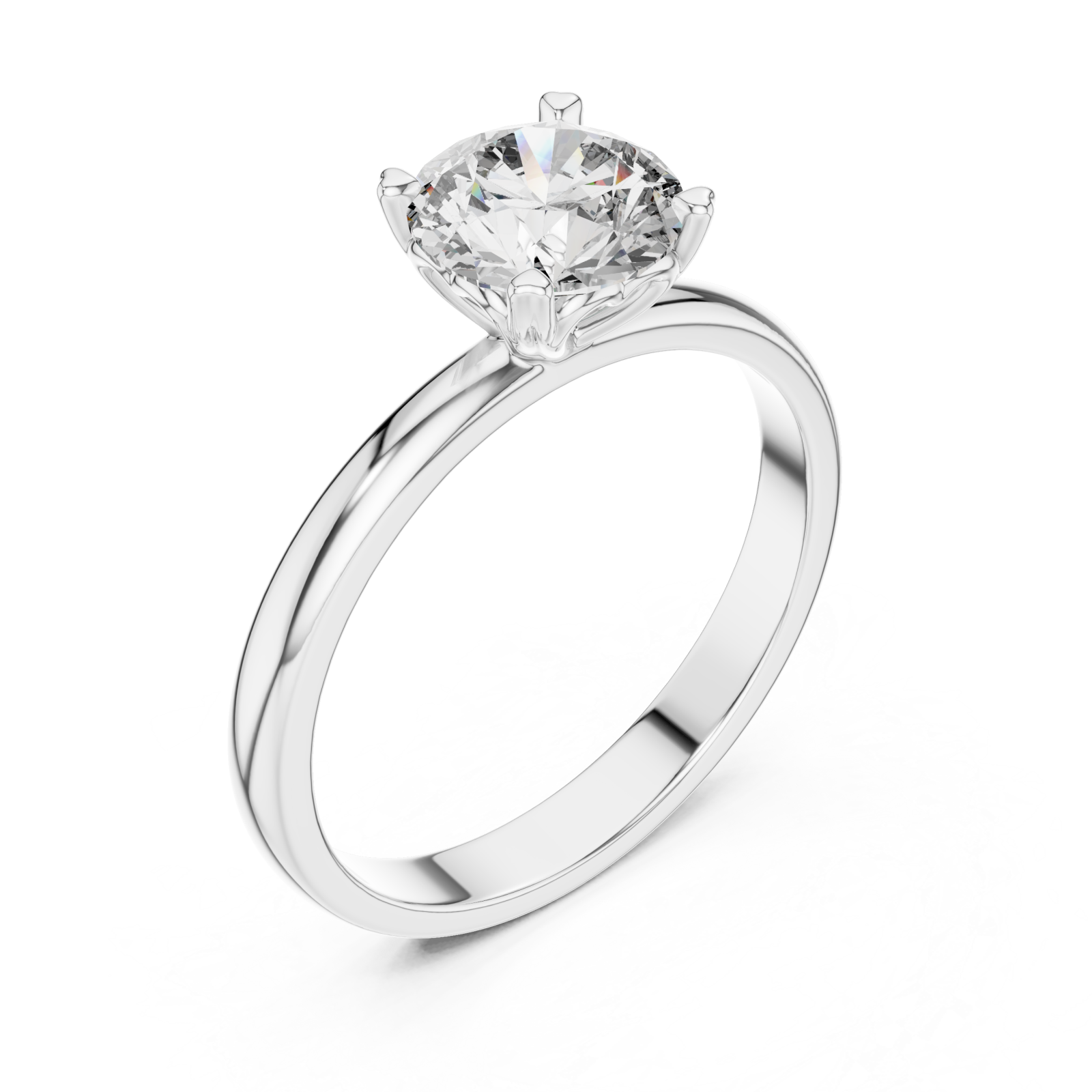  White Gold Celeste Whisper Modern Band Ring Right View