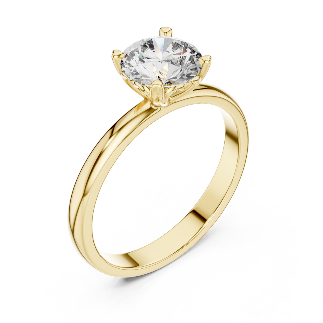 Gold Celeste Whisper Modern Band Ring Right View