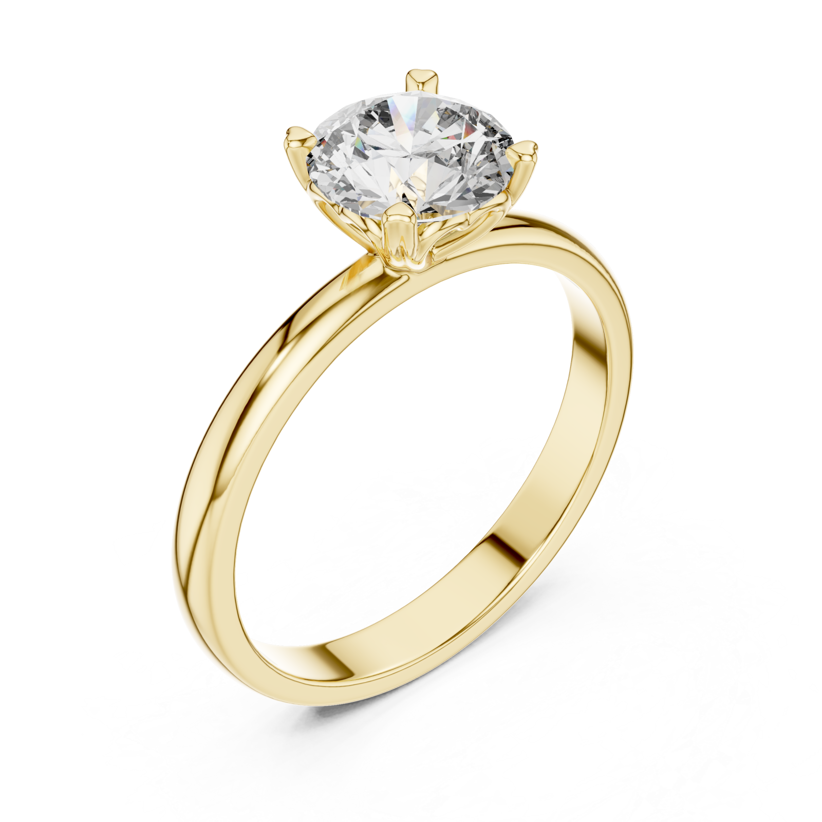 Gold Celeste Whisper Modern Band Ring Right View