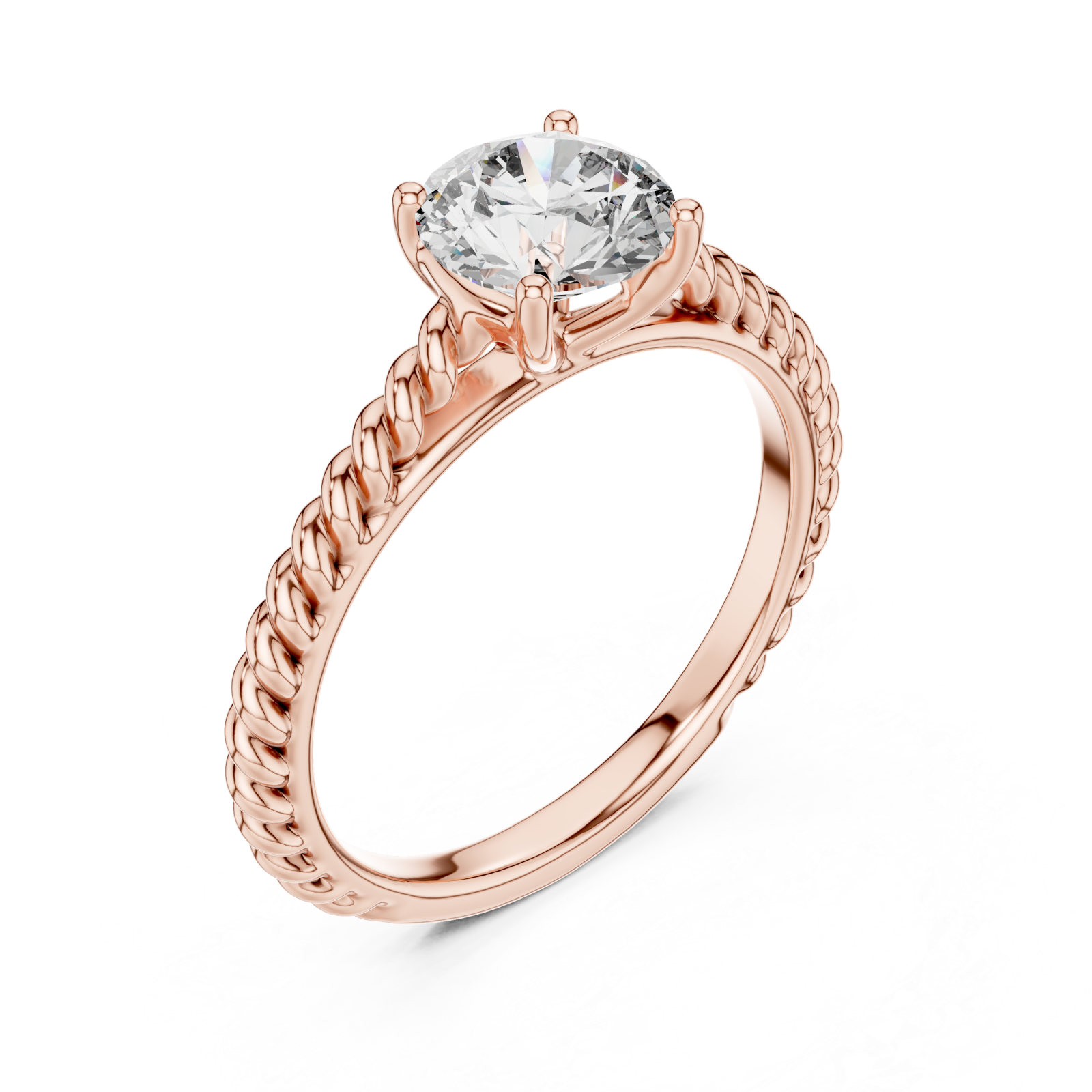  Rose Gold Twilight Woven Band Ring Right View
