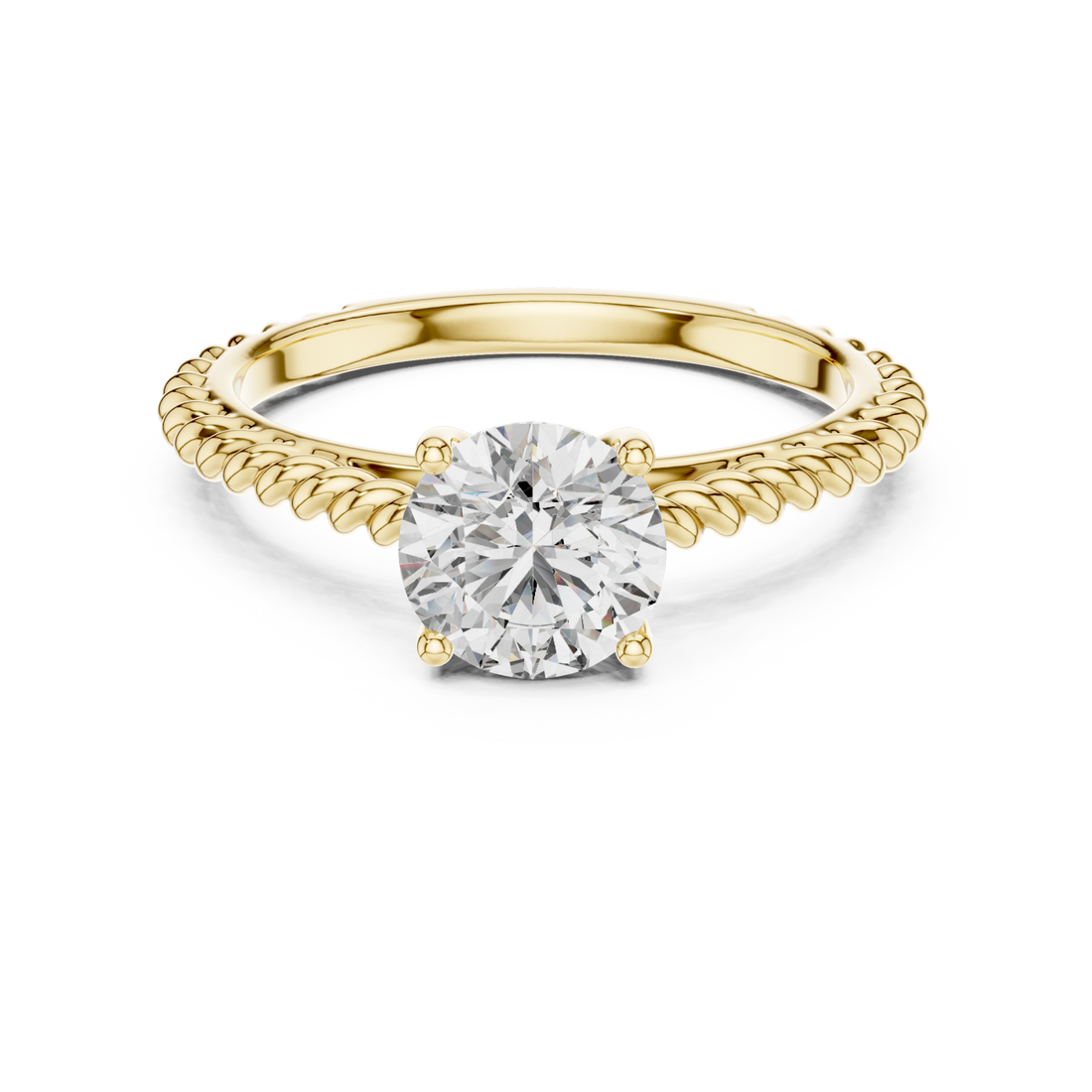 Gold Twilight Woven Band Ring Right View