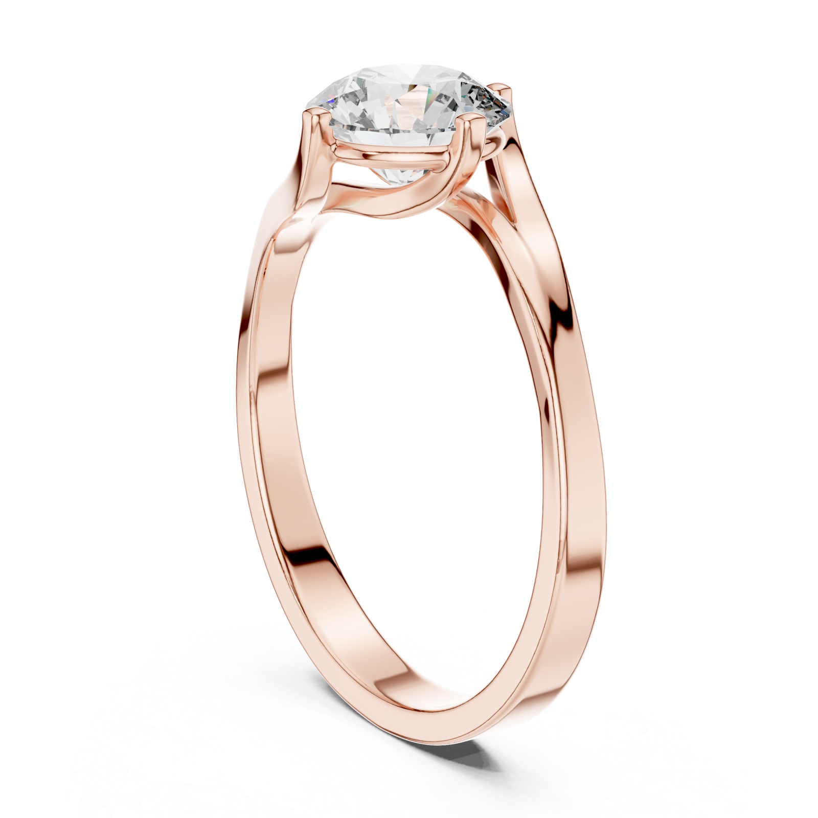  Rose Gold Celestial Whisper Embrace Ring Left View