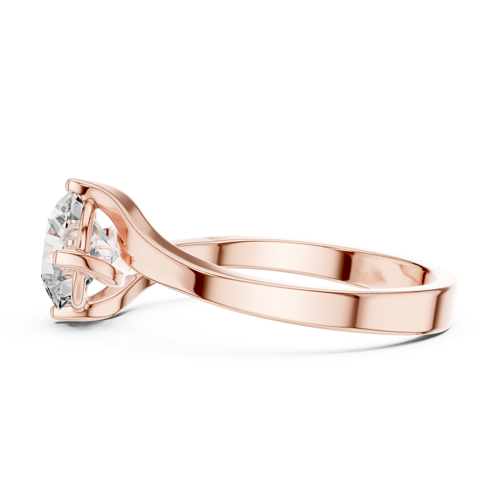  Rose Gold Celestial Whisper Embrace Ring Side View