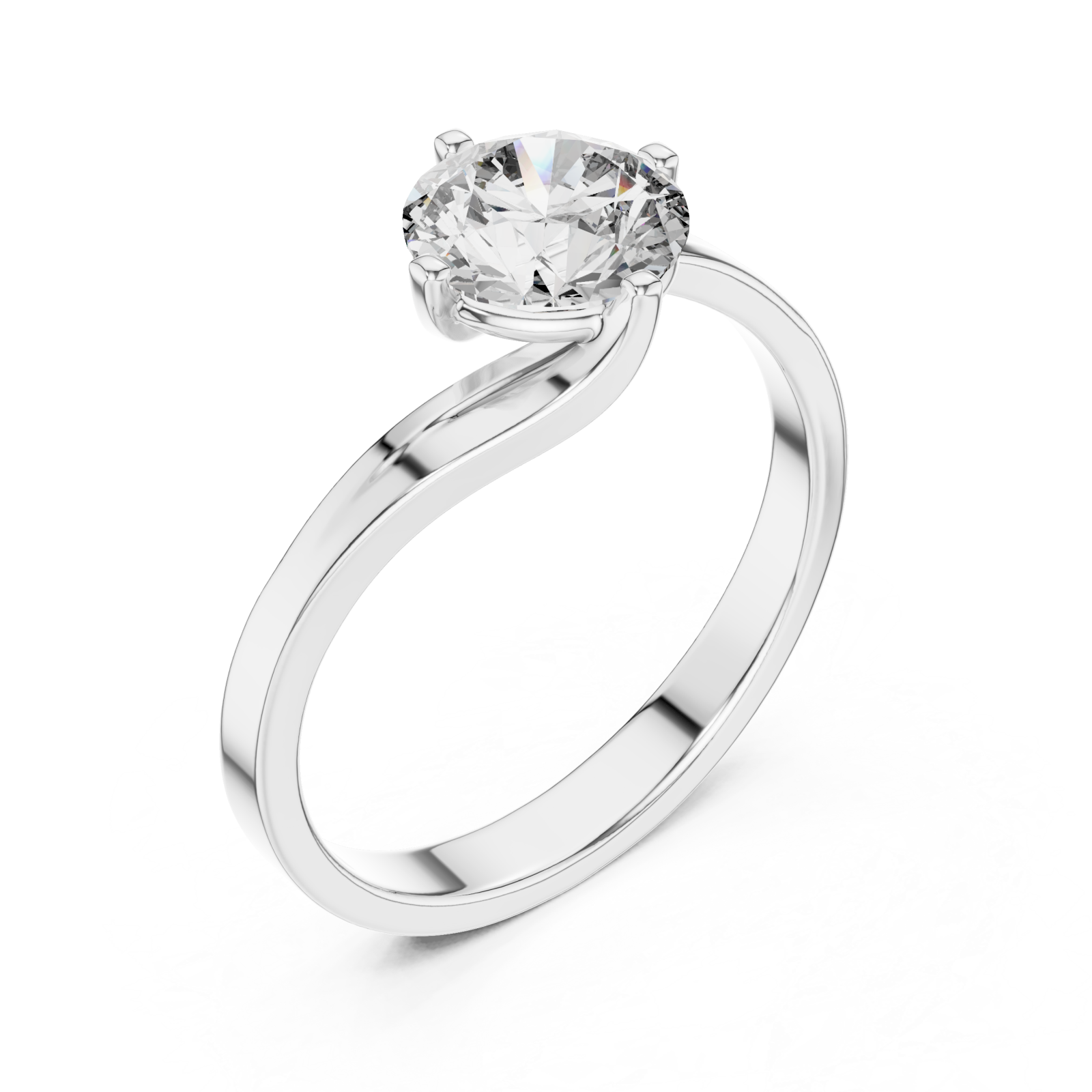  White Gold Celestial Whisper Embrace Ring Right View