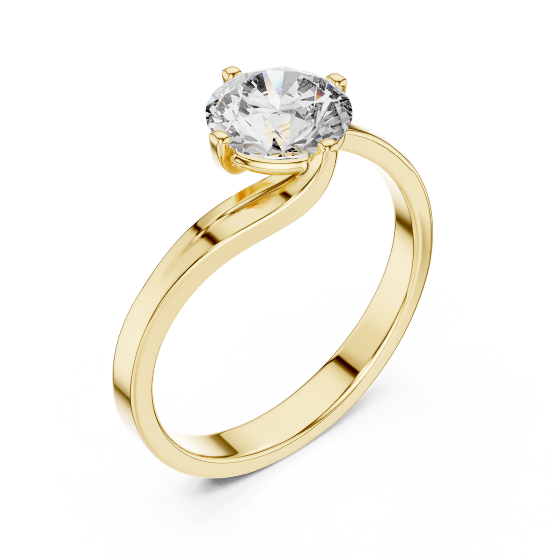 Gold Celestial Whisper Embrace Ring Right View