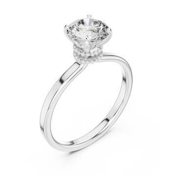  White Gold Celestial Promise Single Stone Ring Right View