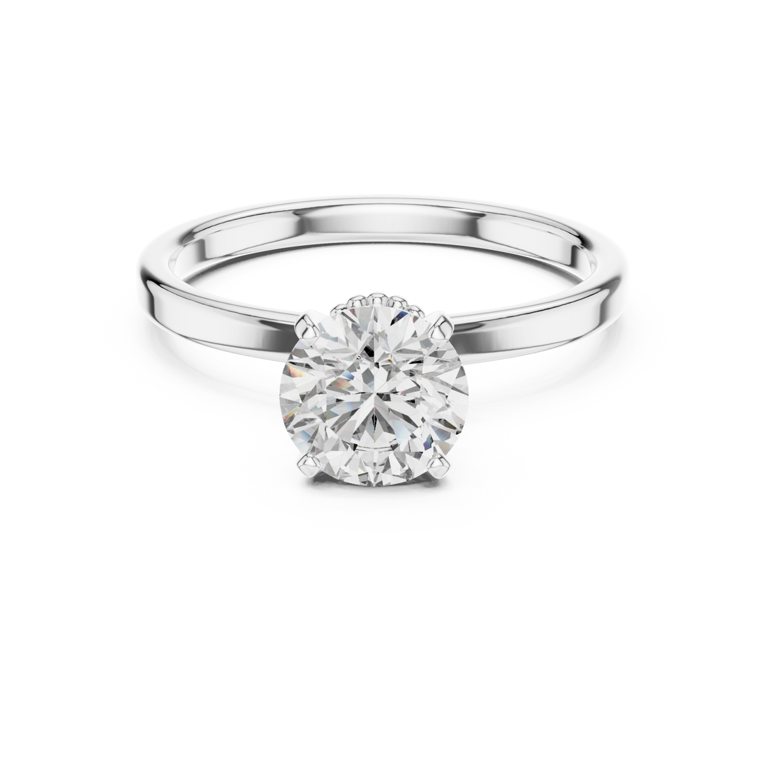  White Gold Celestial Promise Single Stone Ring Right View