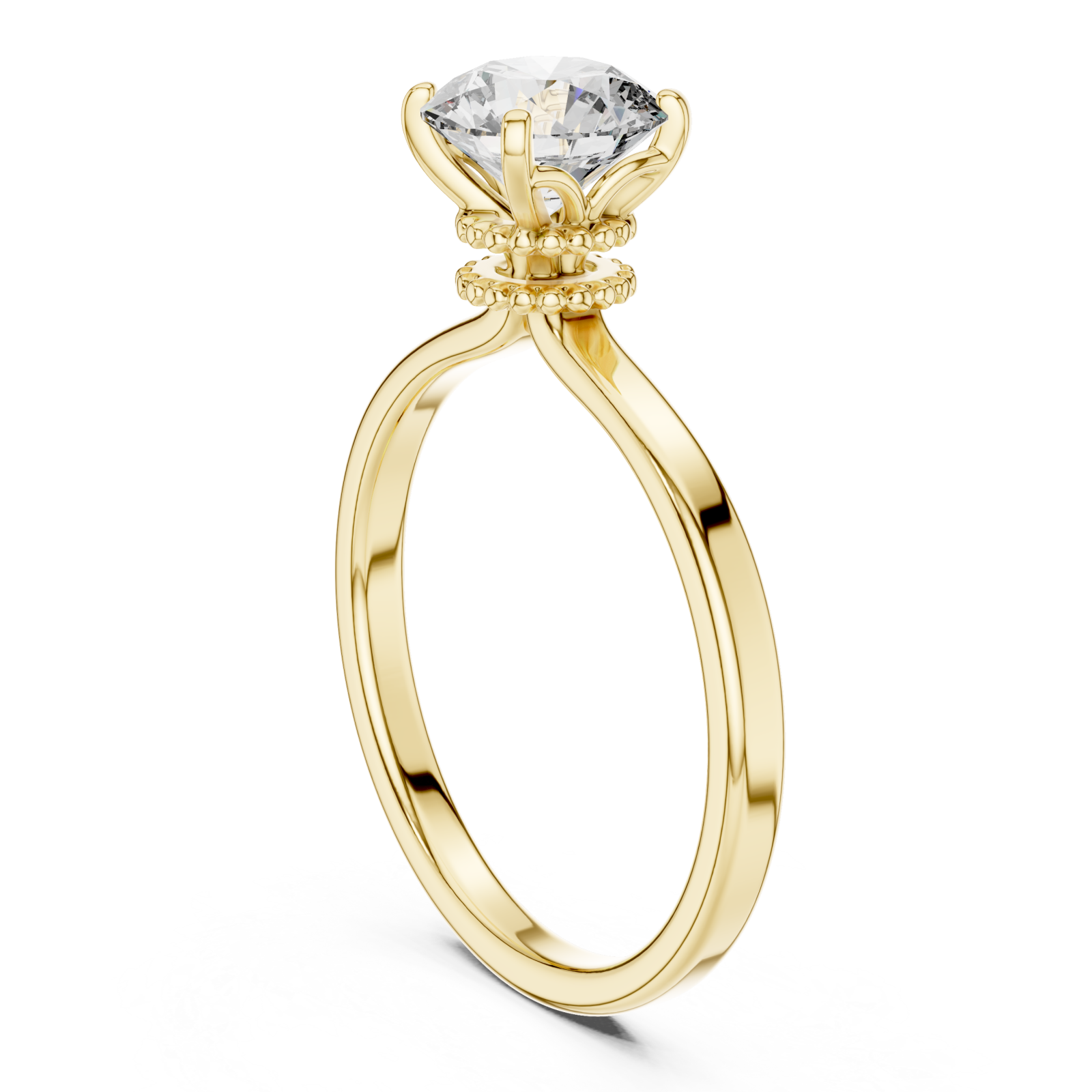  Gold Celestial Promise Single Stone Ring Left View