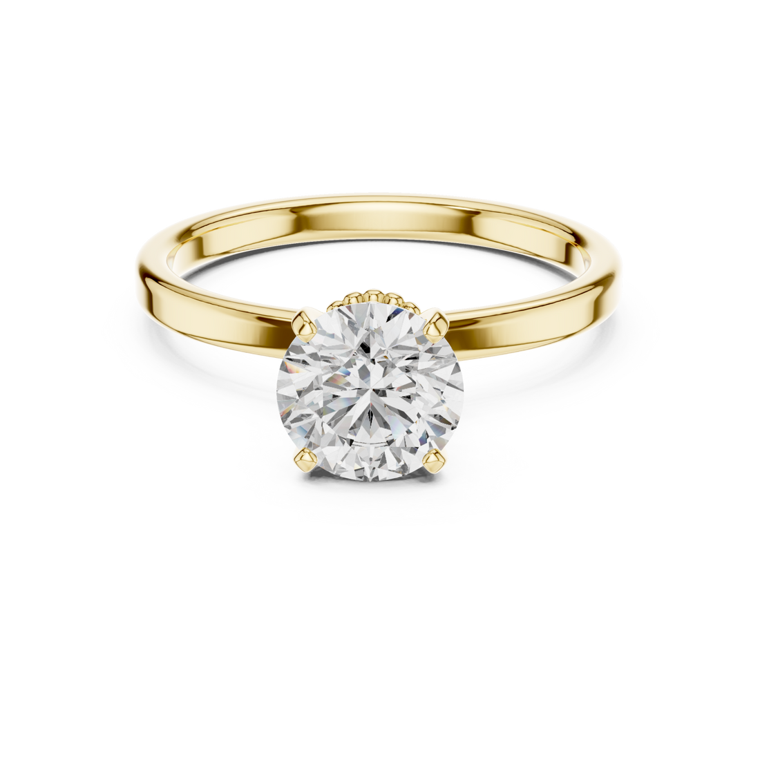 Gold Celestial Promise Single Stone Ring Right View