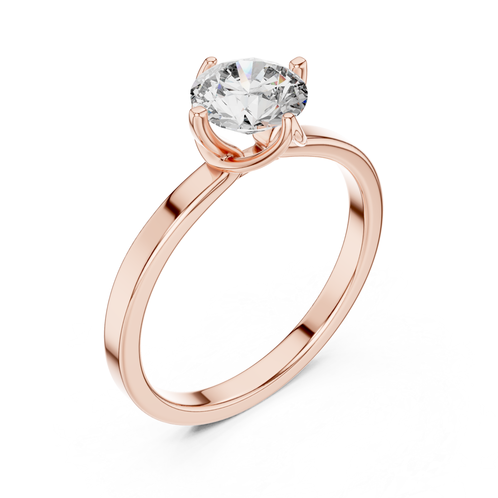  Rose Gold Haloed Reverie Engagement Band Right View