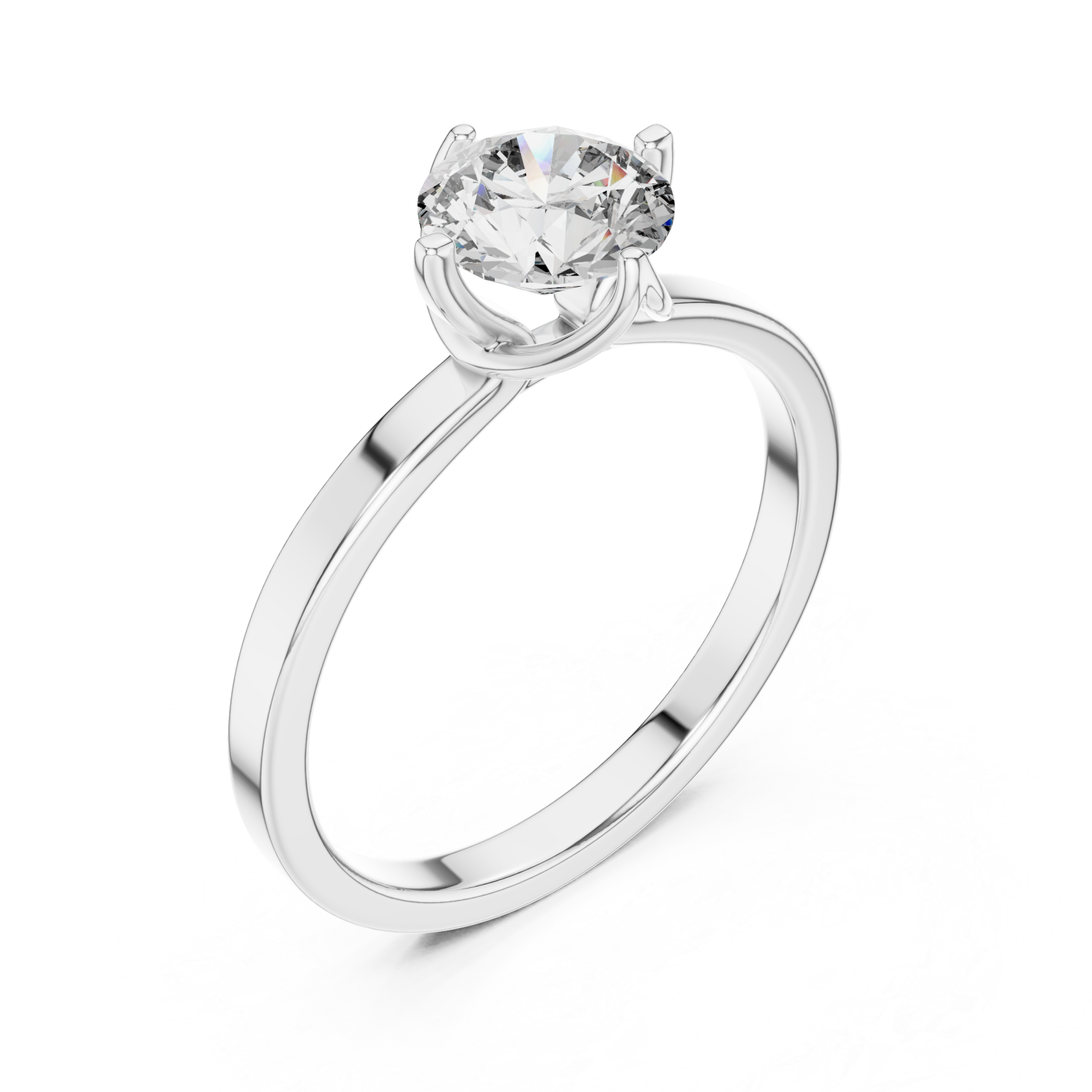  White Gold Haloed Reverie Engagement Band Right View