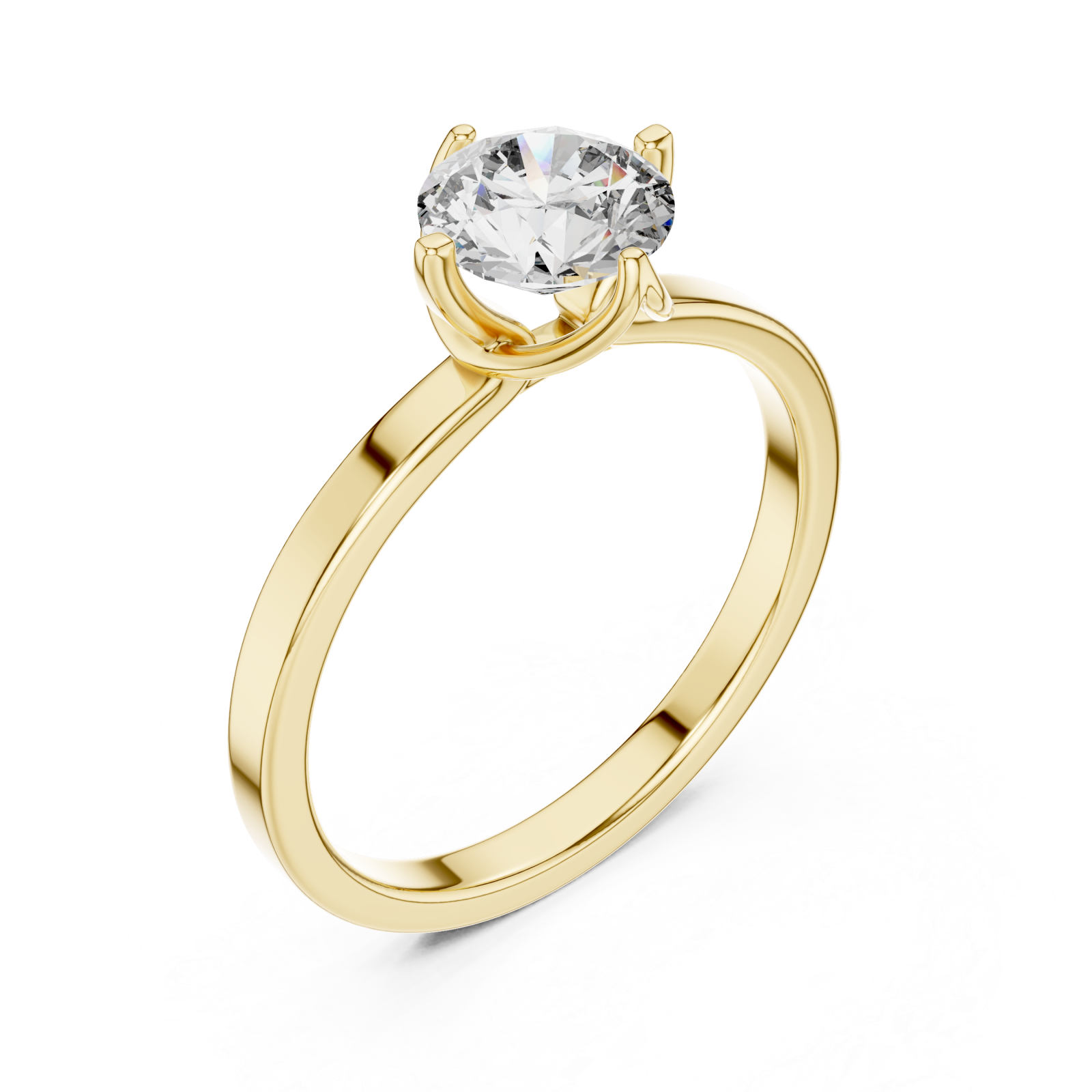 Gold Haloed Reverie Engagement Band Right View