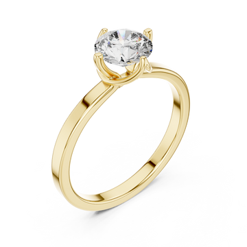 Gold Haloed Reverie Engagement Band Right View