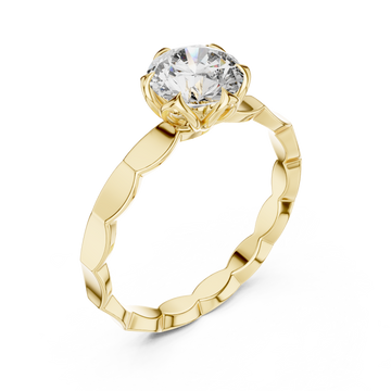 Gold Empress Harmony Solitaire Ring Right View