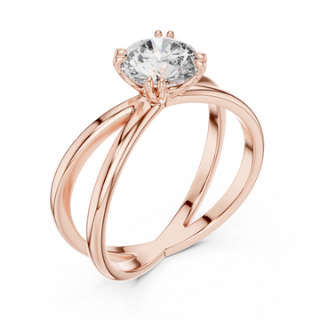  Rose Gold Cascading Lines Luxe Band Right View