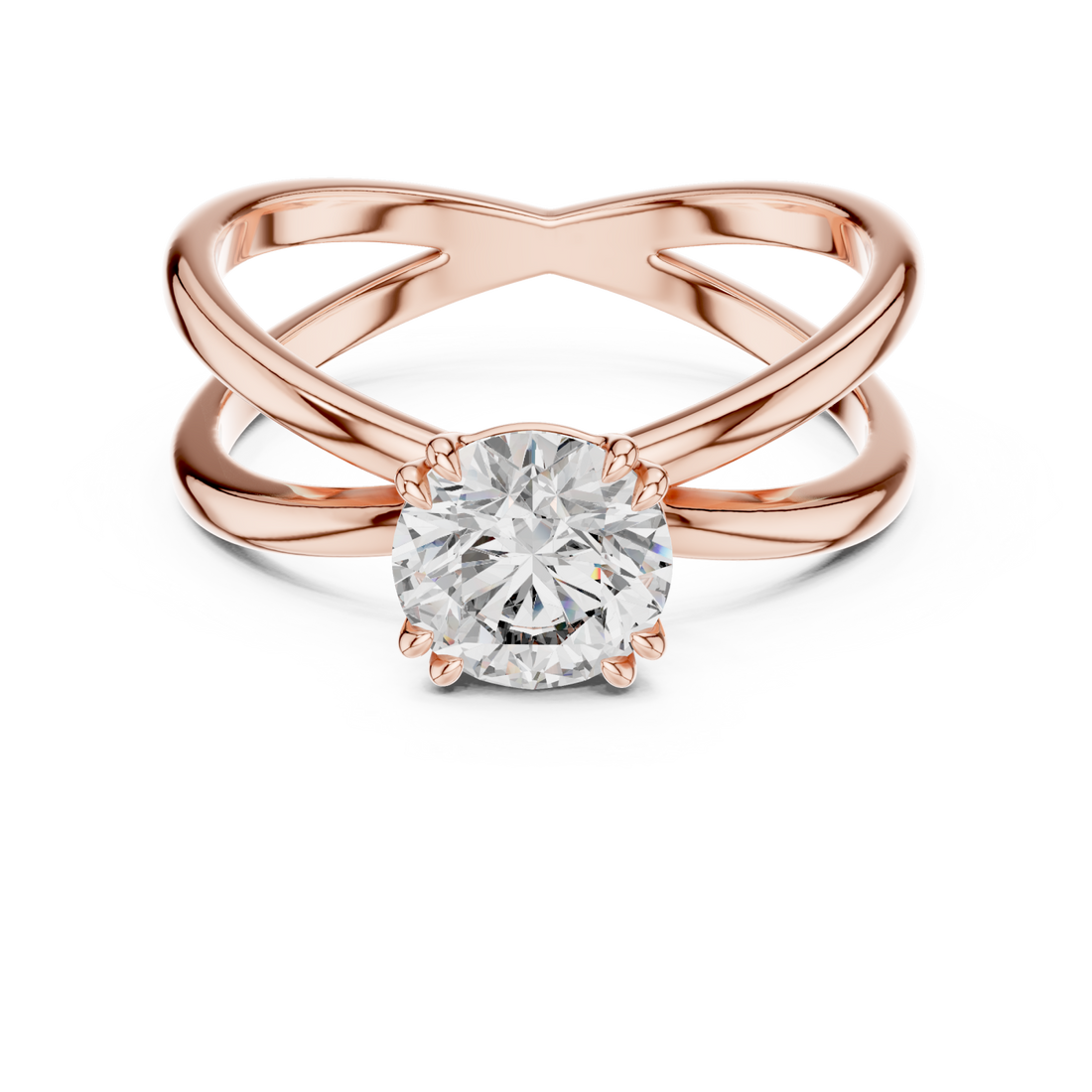  Rose Gold Cascading Lines Luxe Band Right View