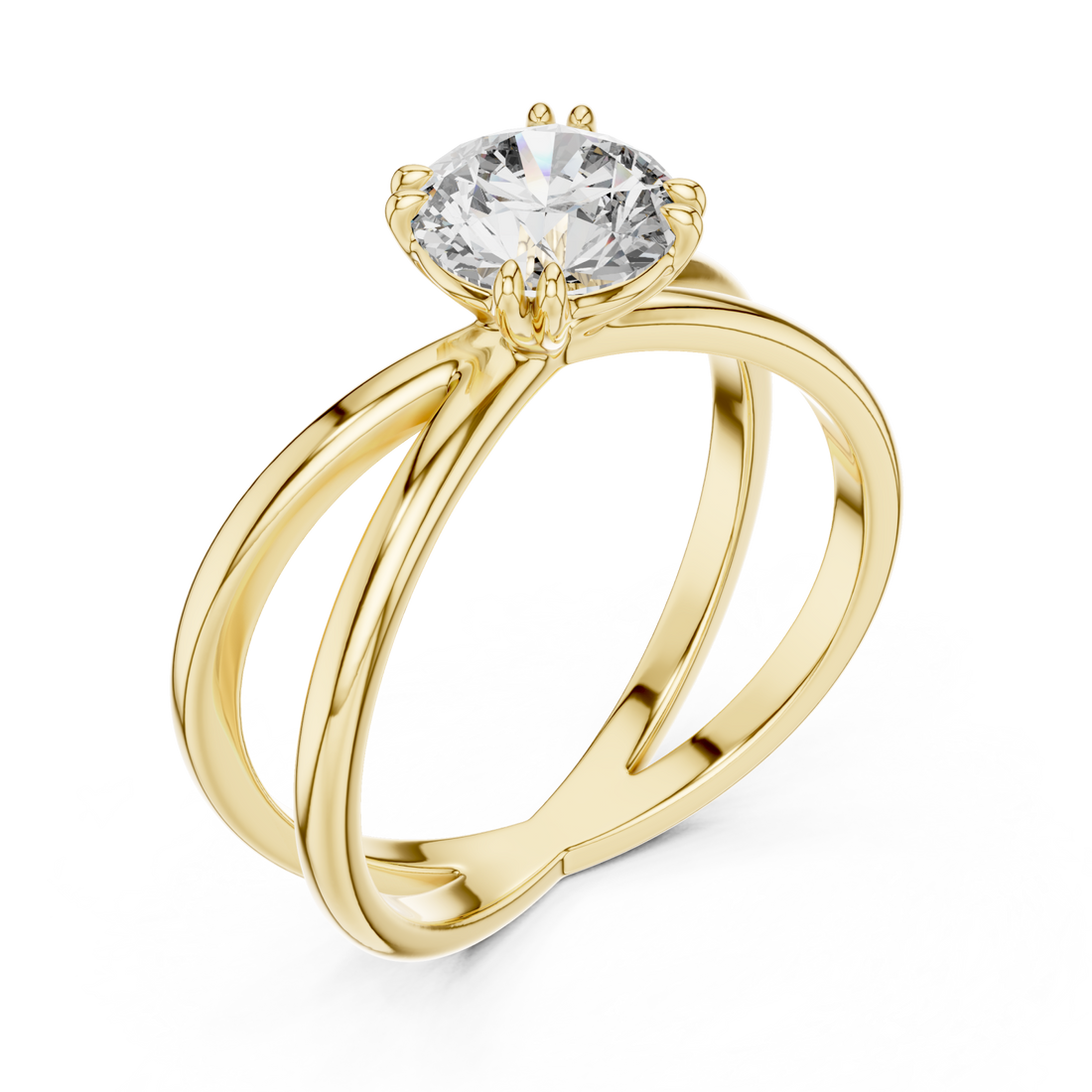 Gold Cascading Lines Luxe Band Right View