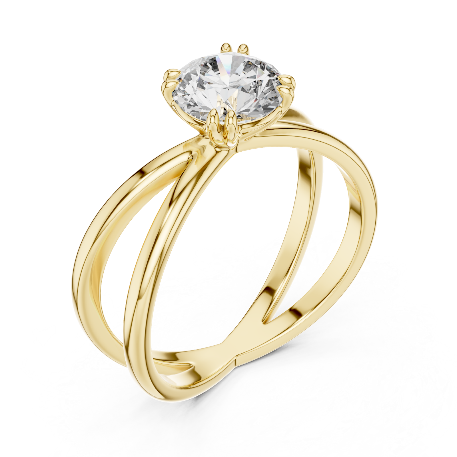 Gold Cascading Lines Luxe Band Right View
