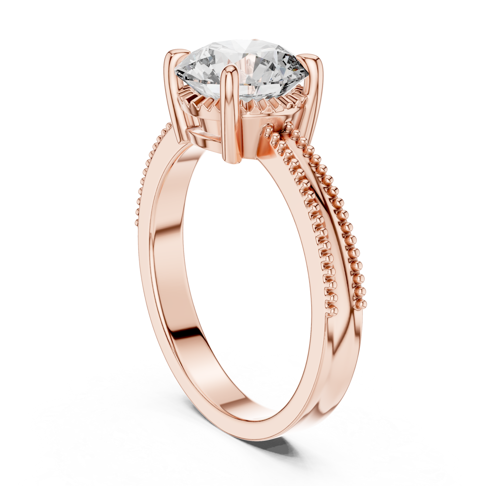 Rose Gold Radiant Grace Band Left View