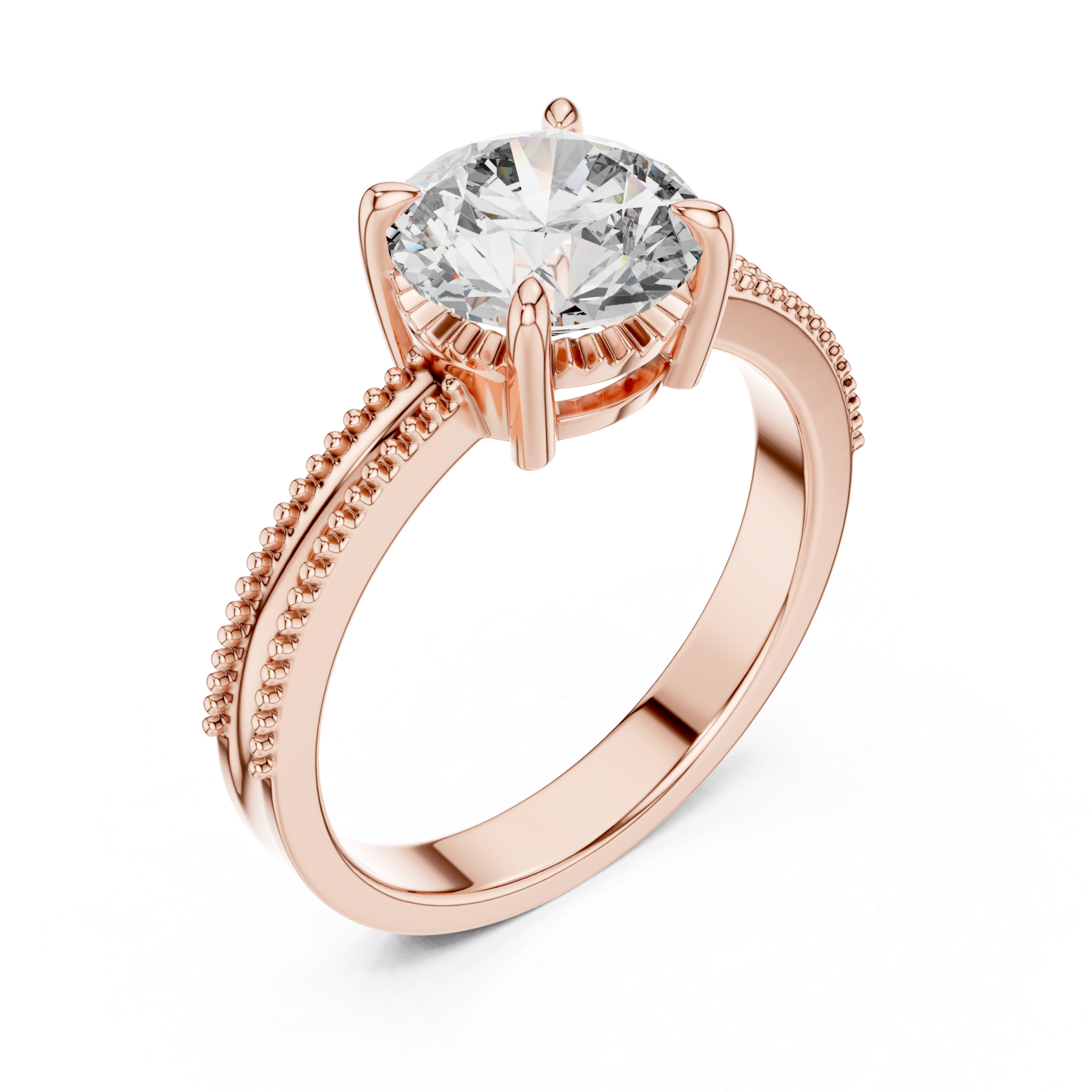  Rose Gold Radiant Grace Band Right View