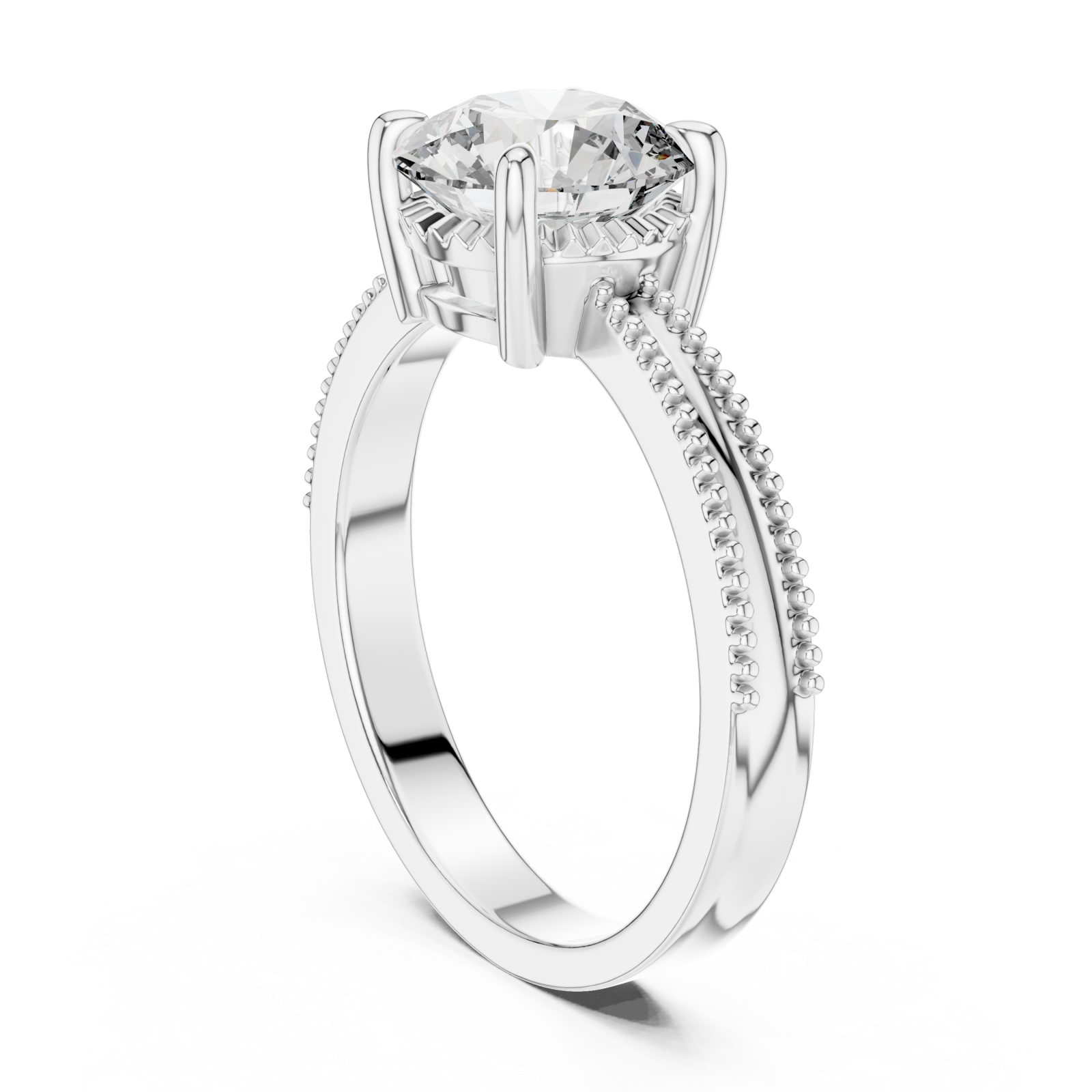  White Gold Radiant Grace Band Left View