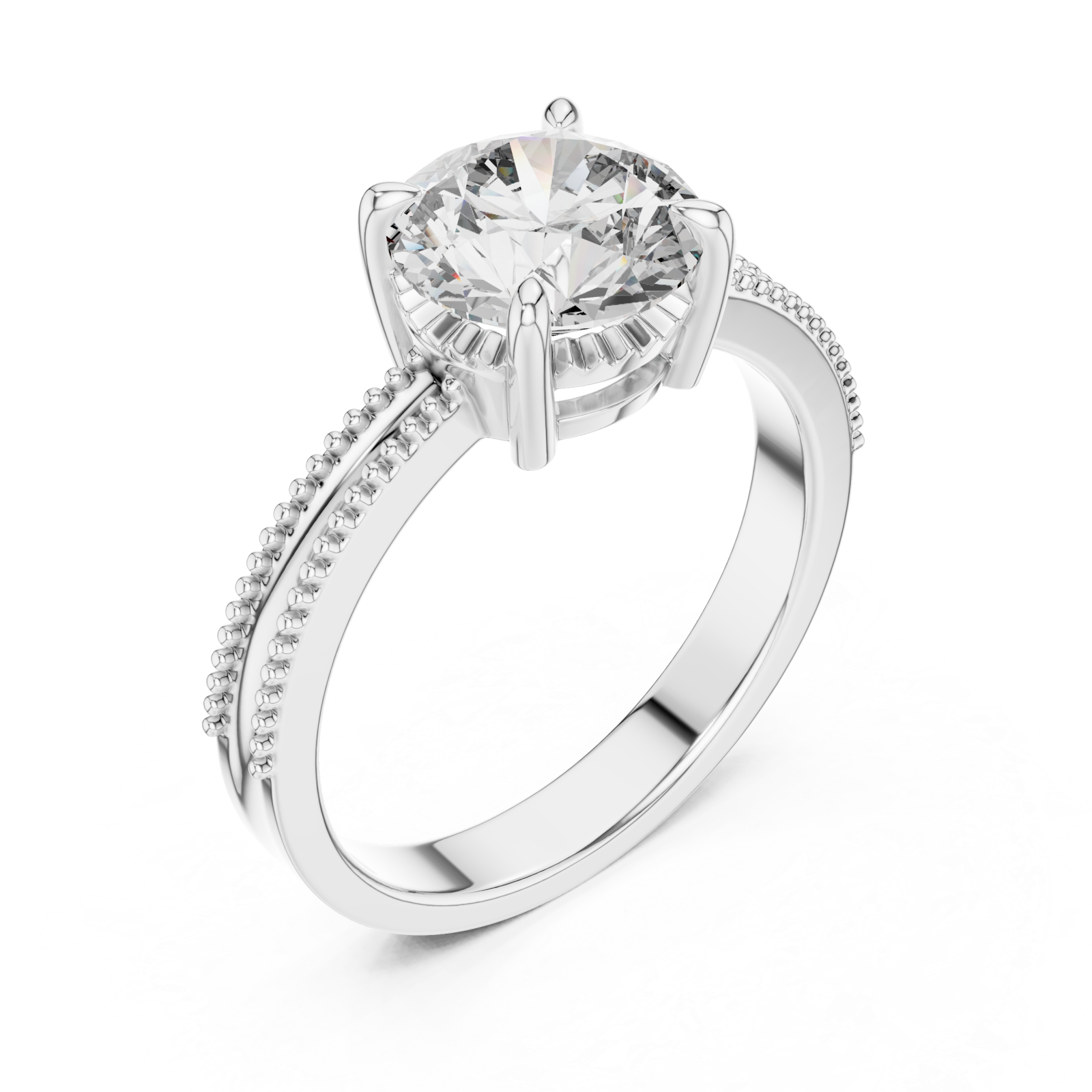  White Gold Radiant Grace Band Right View