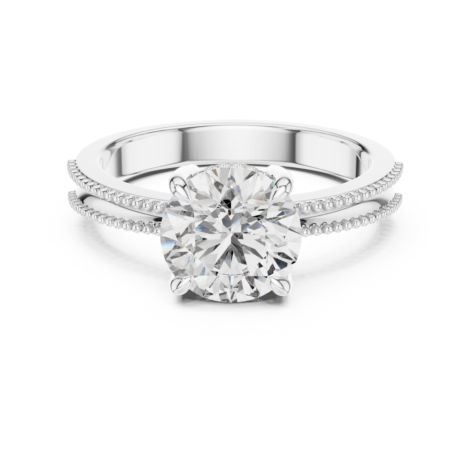  White Gold Radiant Grace Band Front View