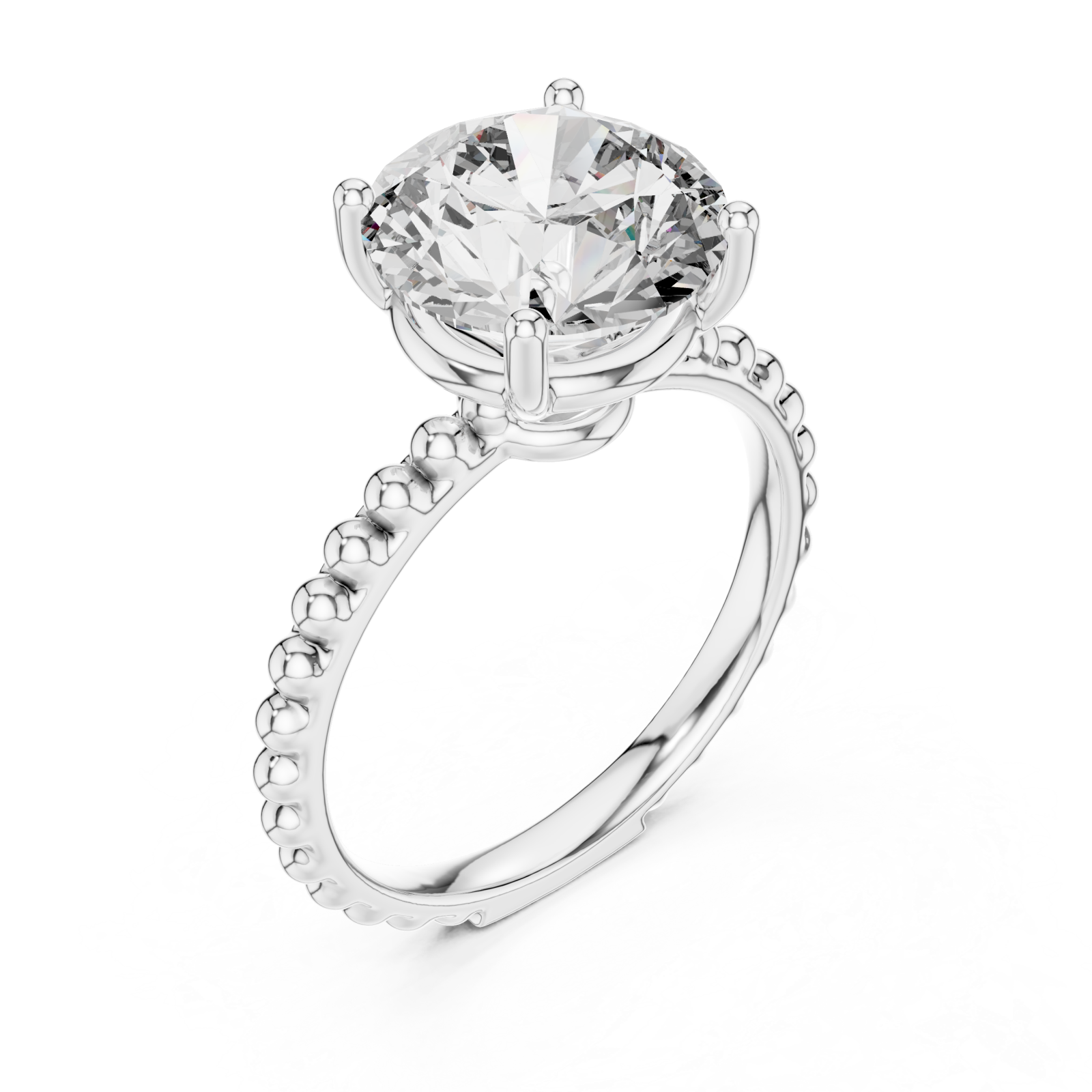  White Gold Celestial Embrace Modern Solitaire Right View