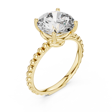 Gold Celestial Embrace Modern Solitaire Right View