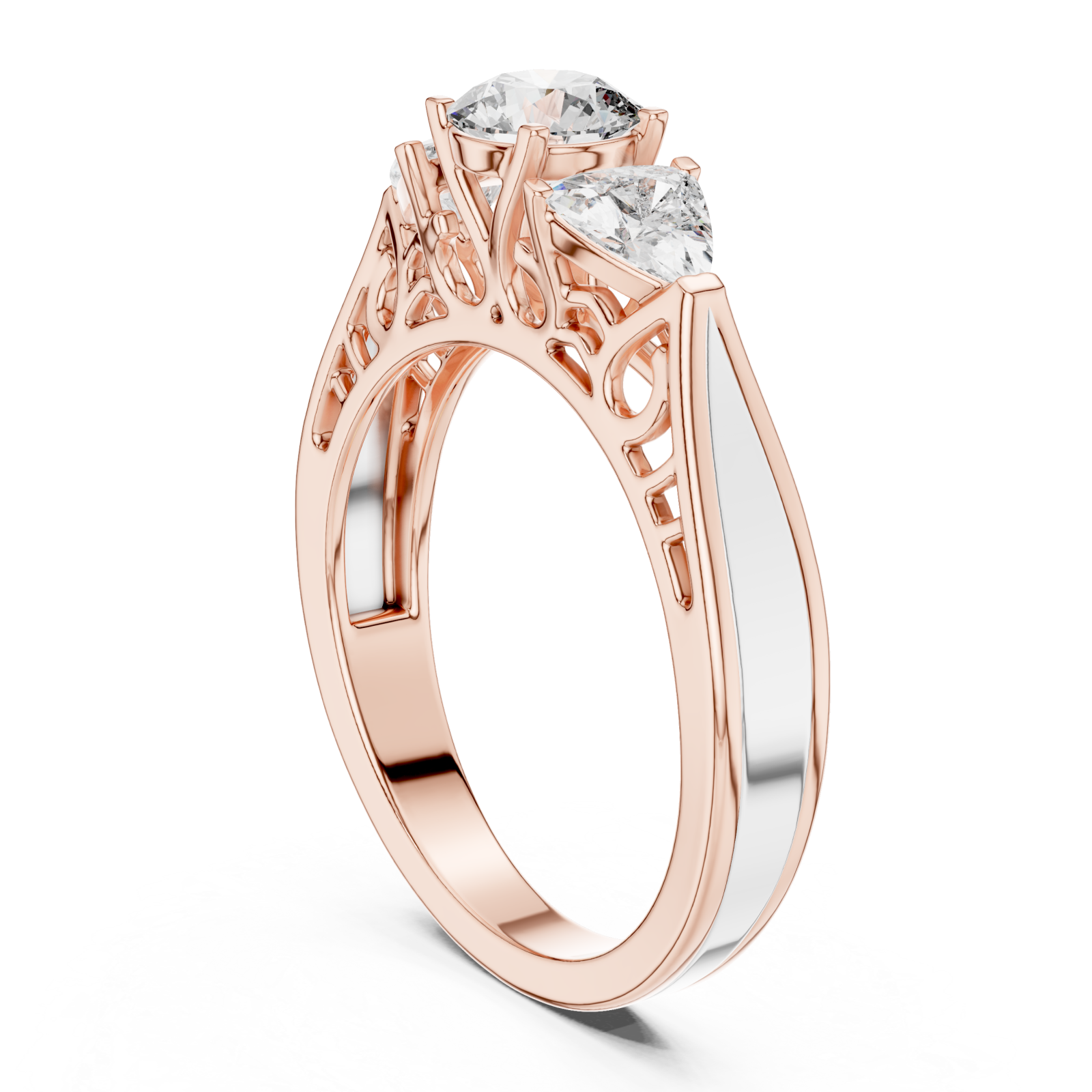  Rose Gold Radiant Fusion Signature Band Left View