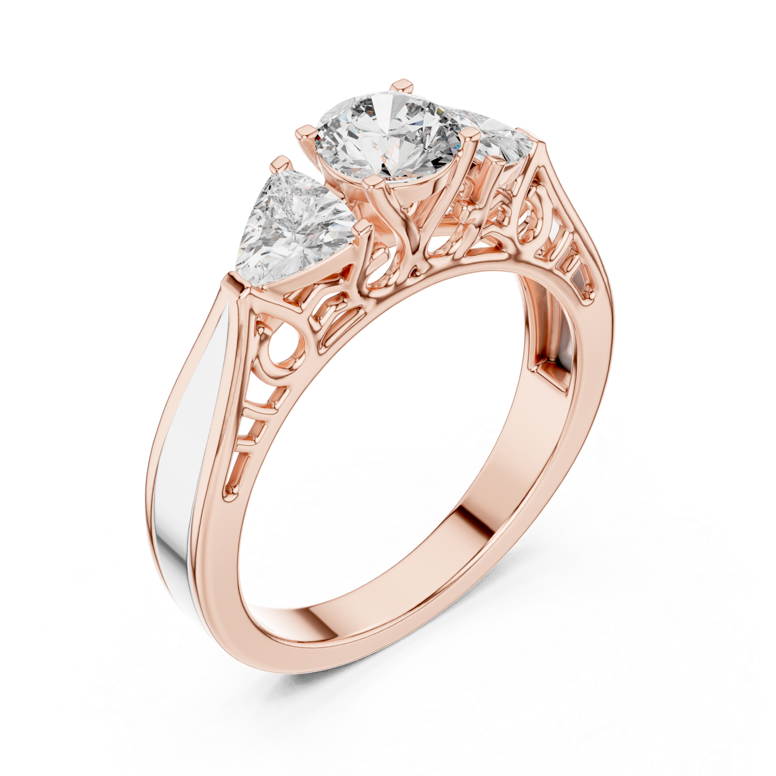  Rose Gold Radiant Fusion Signature Band Right View