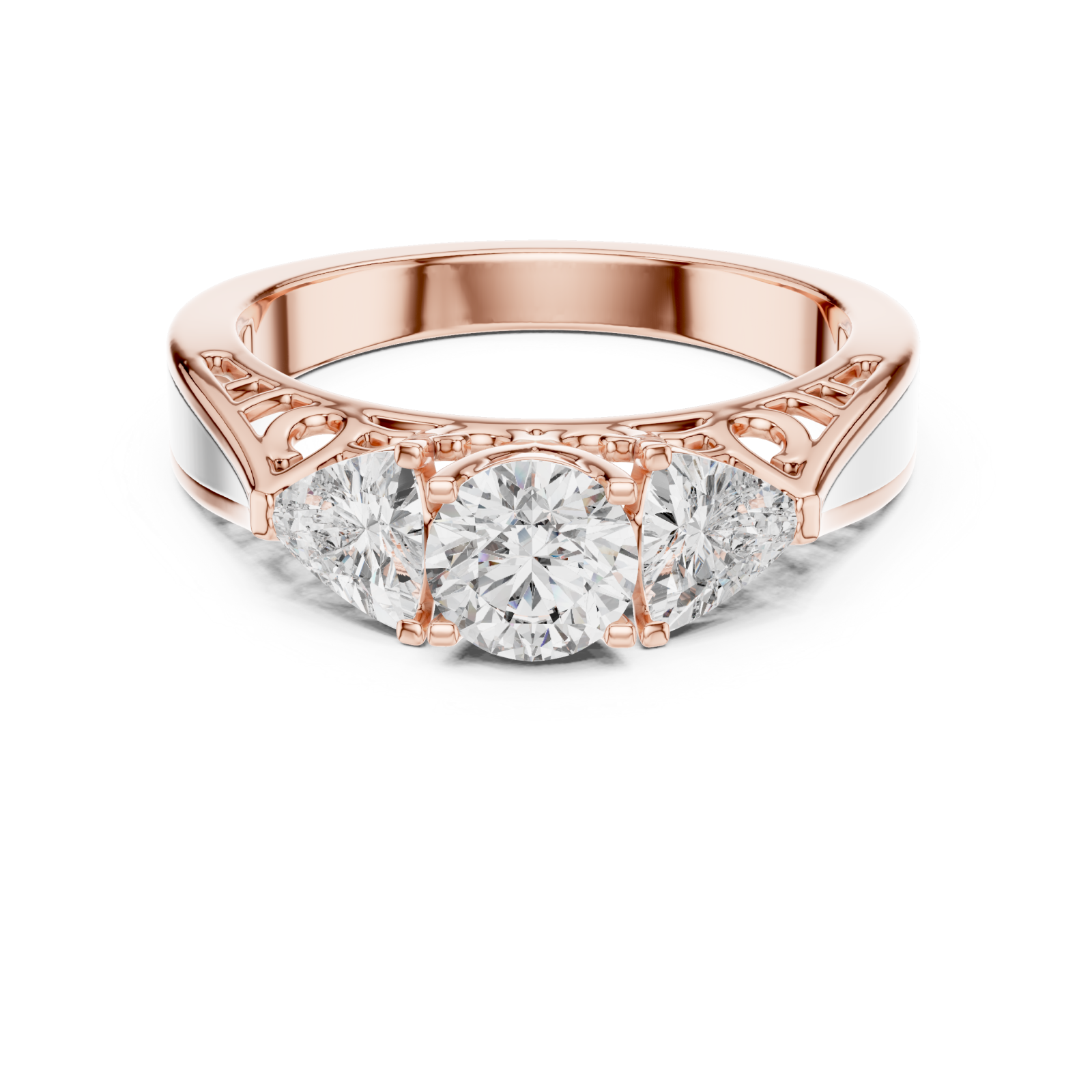  Rose Gold Radiant Fusion Signature Band Front View