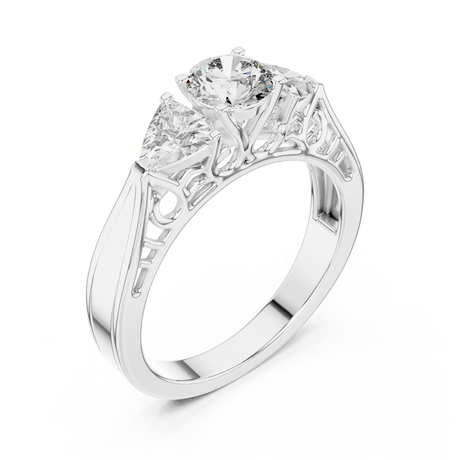  White Gold Radiant Fusion Signature Band Right View