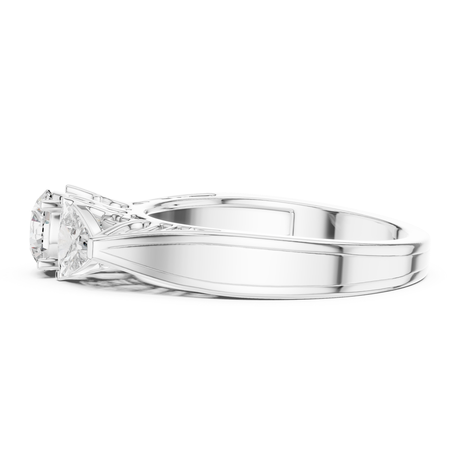  White Gold Radiant Fusion Signature Band Side View