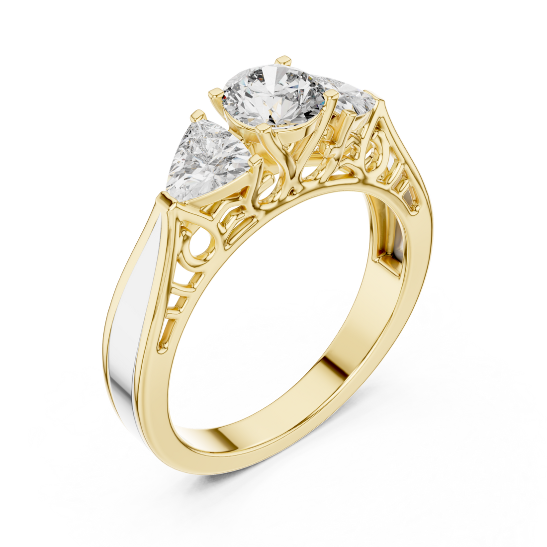 Gold Radiant Fusion Signature Band Right View