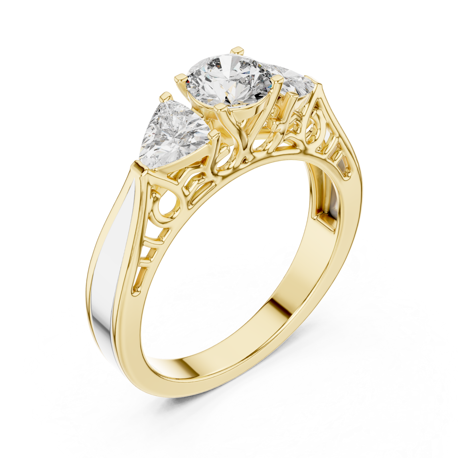 Gold Radiant Fusion Signature Band Right View