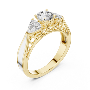 Gold Radiant Fusion Signature Band Right View