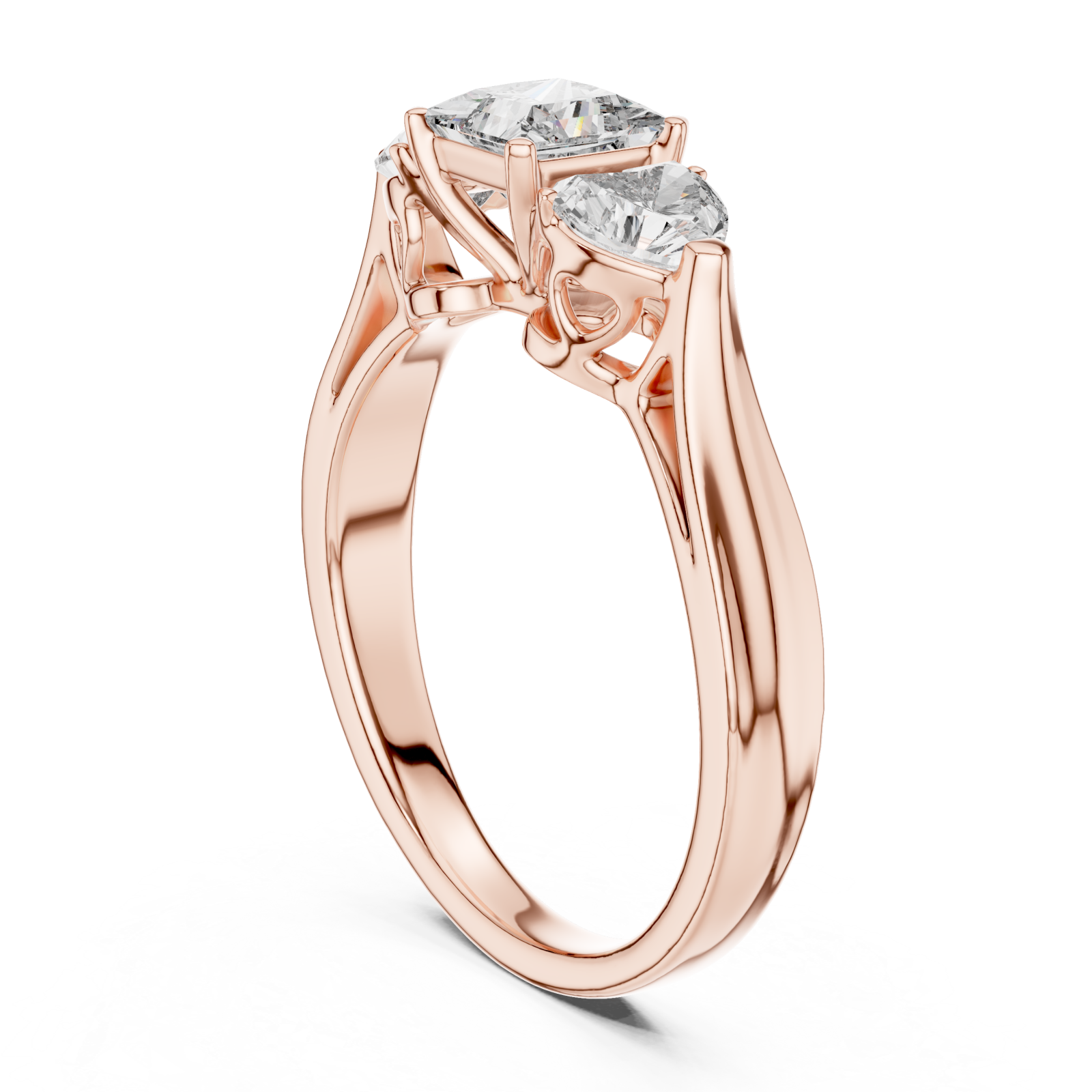  Rose Gold Eternal Harmony Contour Revelation Ring Left View