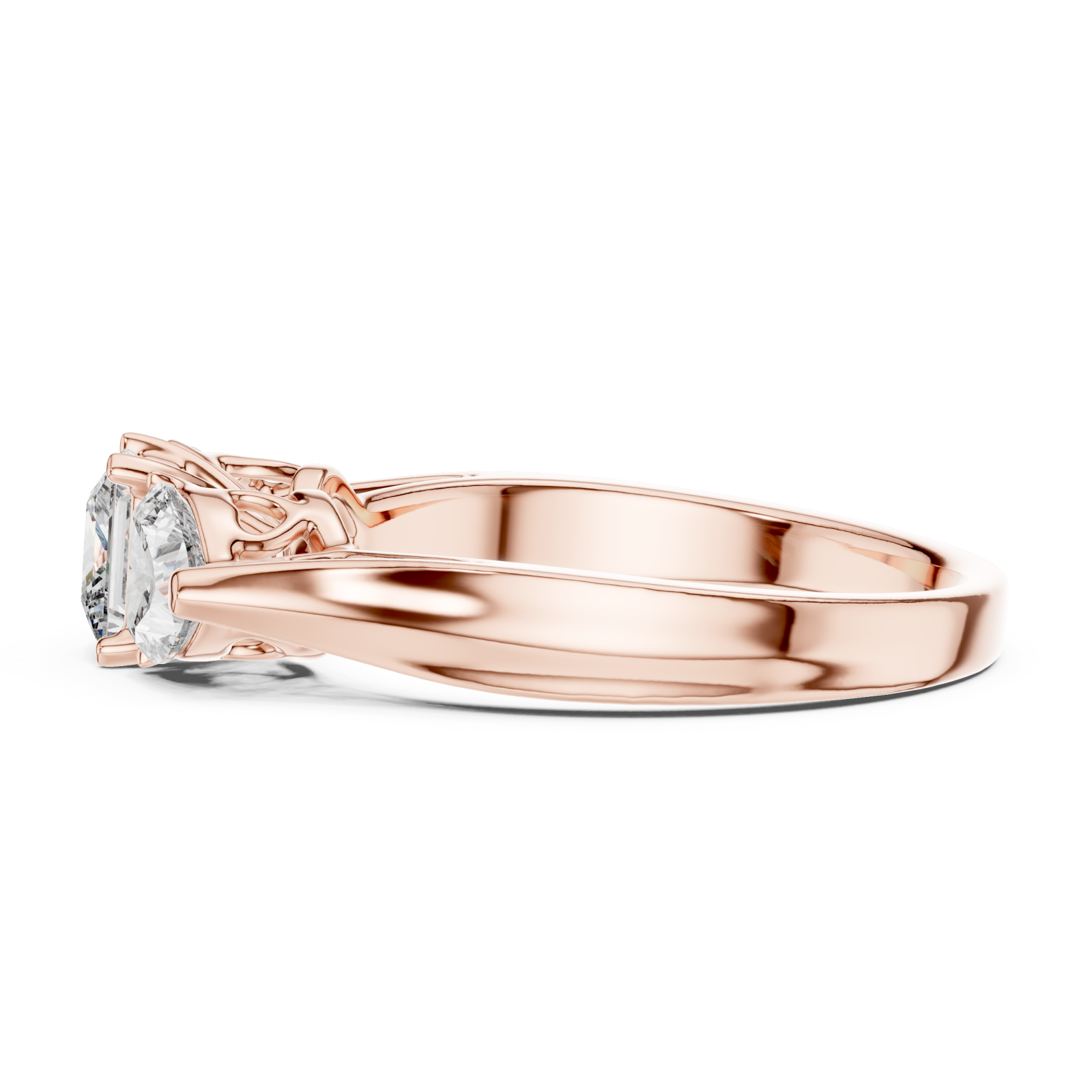  Rose Gold Eternal Harmony Contour Revelation Ring Side View