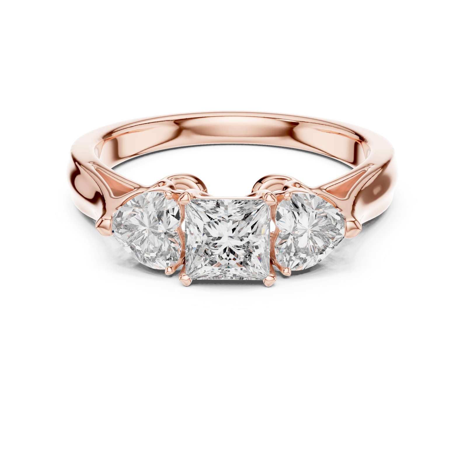  Rose Gold Eternal Harmony Contour Revelation Ring Front View