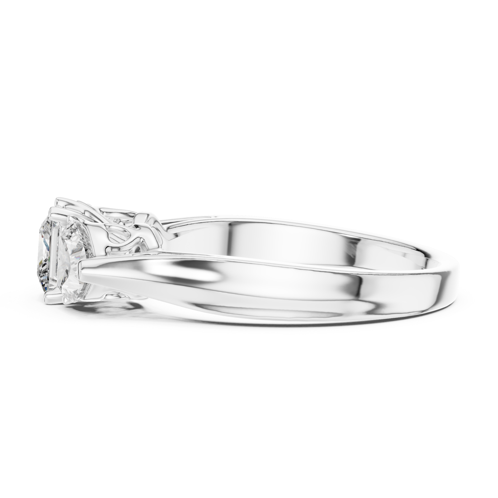  White Gold Eternal Harmony Contour Revelation Ring Side View