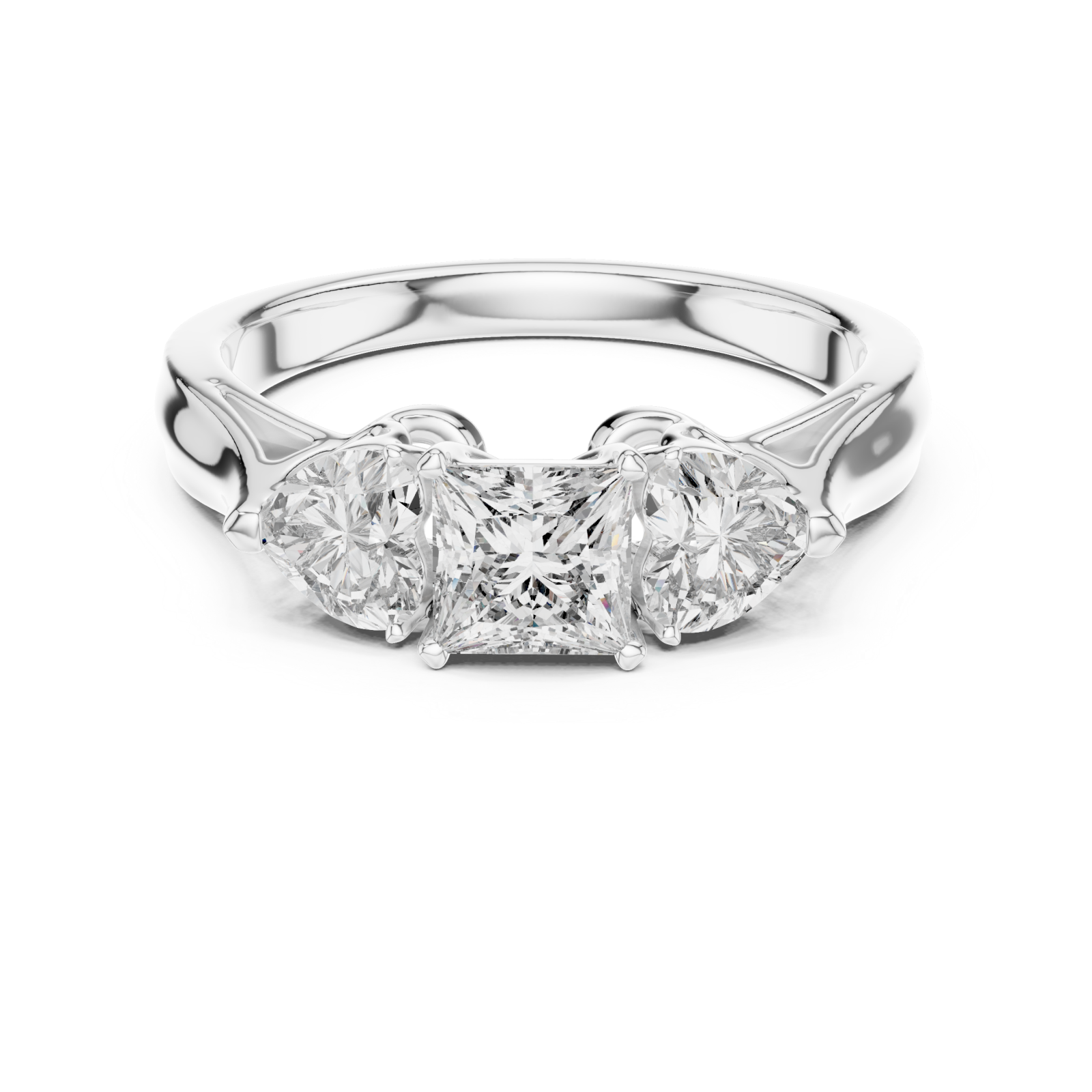  White Gold Eternal Harmony Contour Revelation Ring Front View