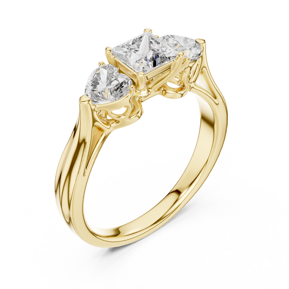 Gold Eternal Harmony Contour Revelation Ring Right View
