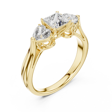 Gold Eternal Harmony Contour Revelation Ring Right View