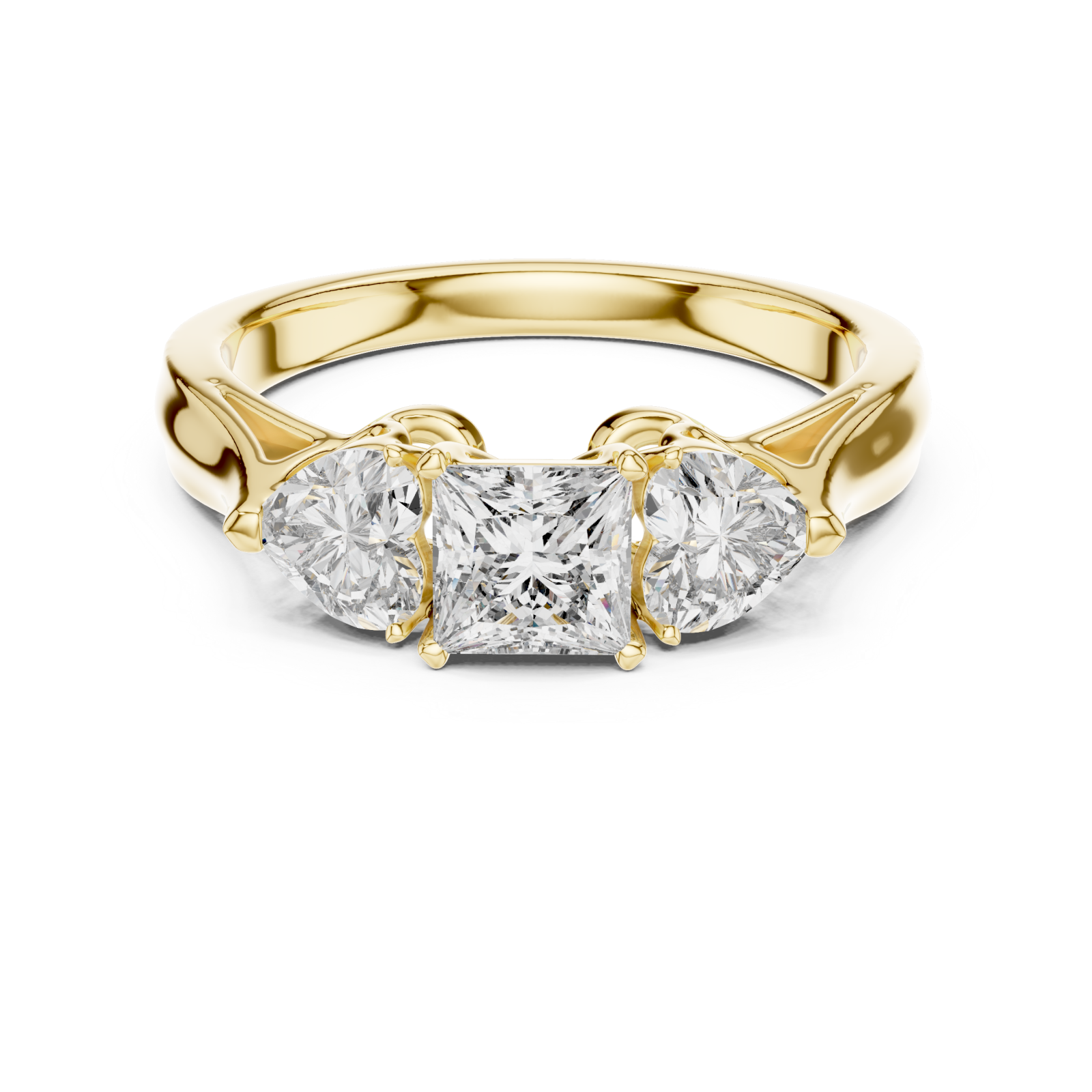  Gold Eternal Harmony Contour Revelation Ring Front View
