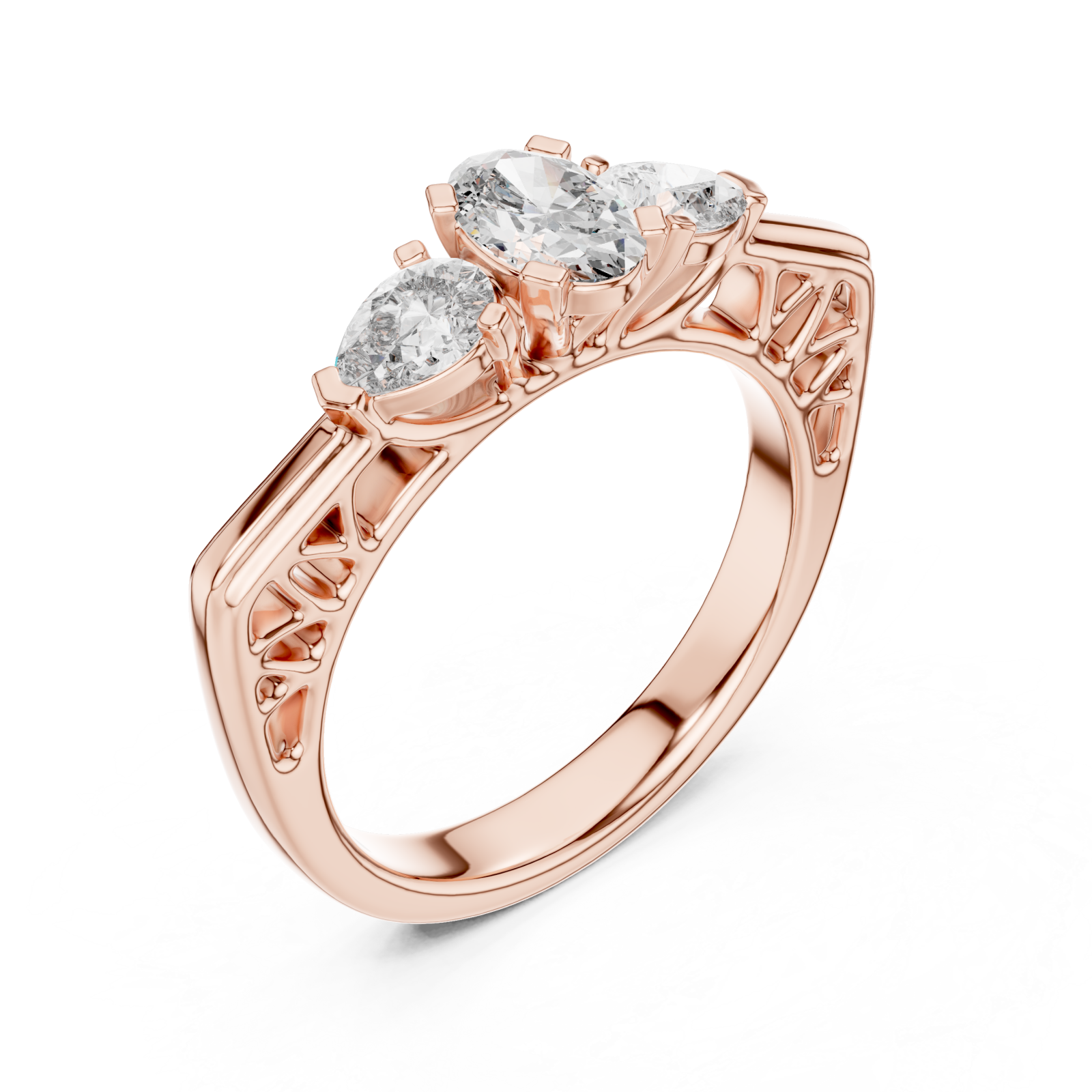  Rose Gold Infinite Embrace Classic Solitaire Right View