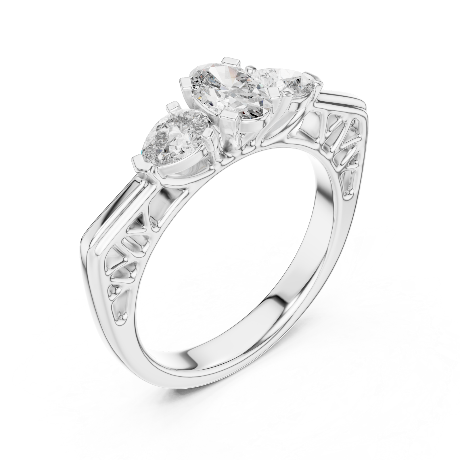  White Gold Infinite Embrace Classic Solitaire Right View