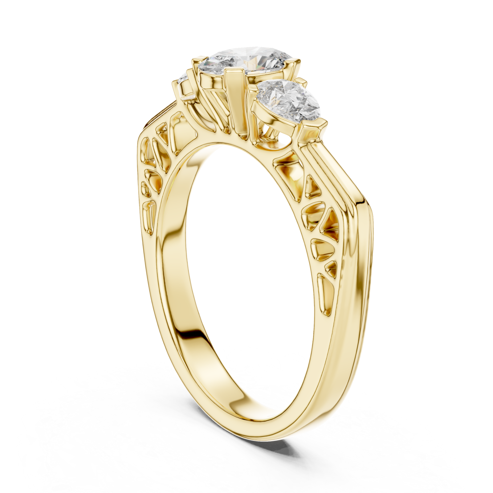  Gold Infinite Embrace Classic Solitaire Left View