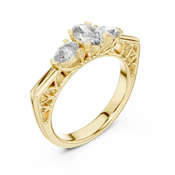 Gold Infinite Embrace Classic Solitaire Right View