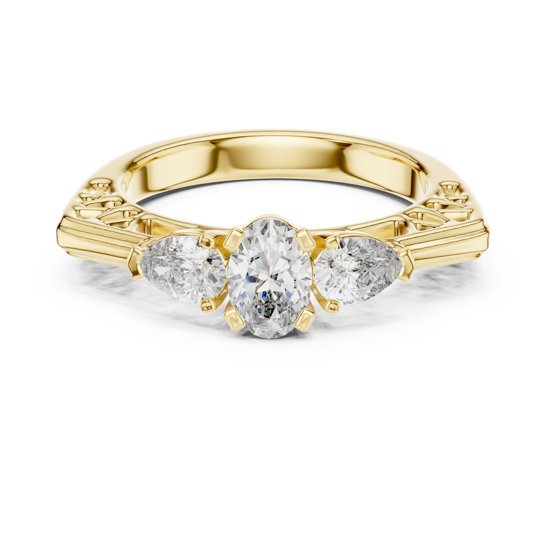 Gold Infinite Embrace Classic Solitaire Right View